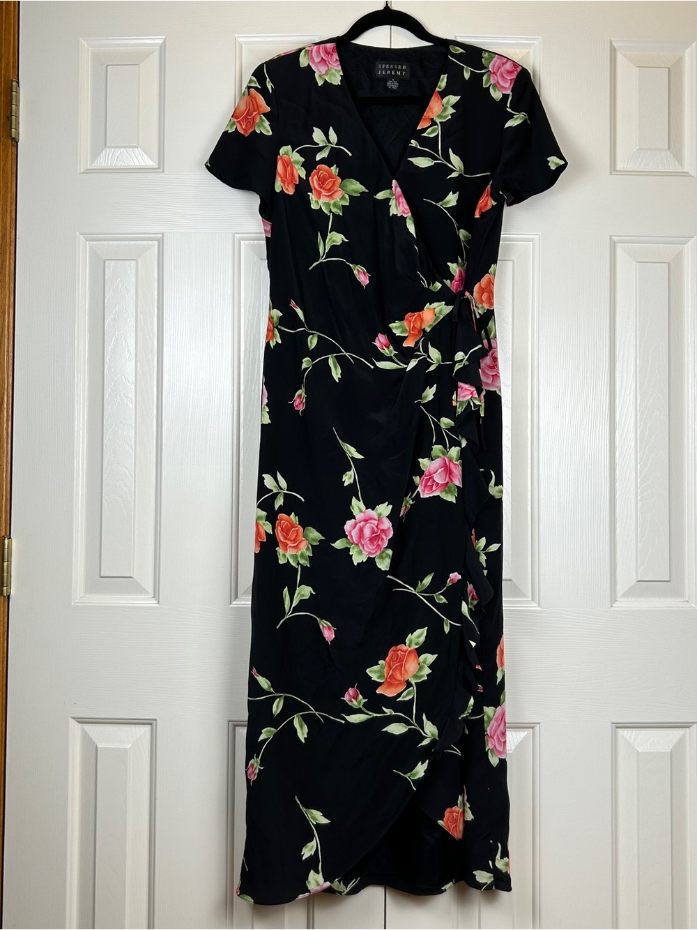 Vintage Spenser Jeremy 100% Silk Wrap Dress - Picture 1 of 15